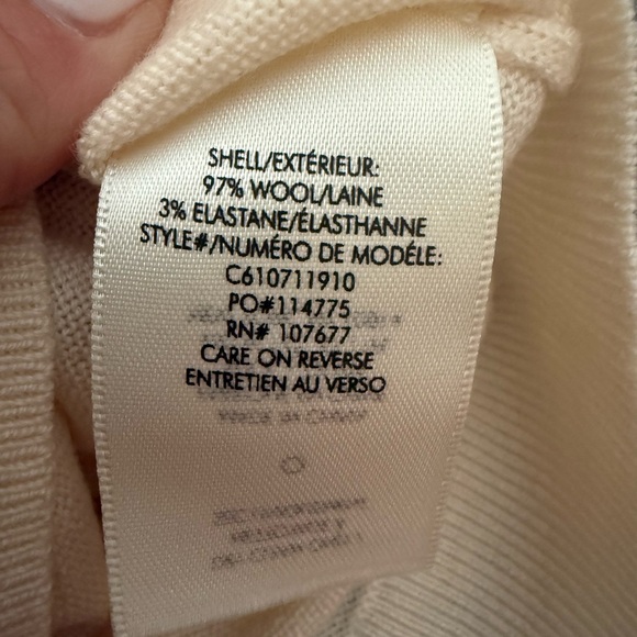 Alice + Olivia Cream Stace Face Sequin embellished stretch wool sweater - Picture 6 of 12